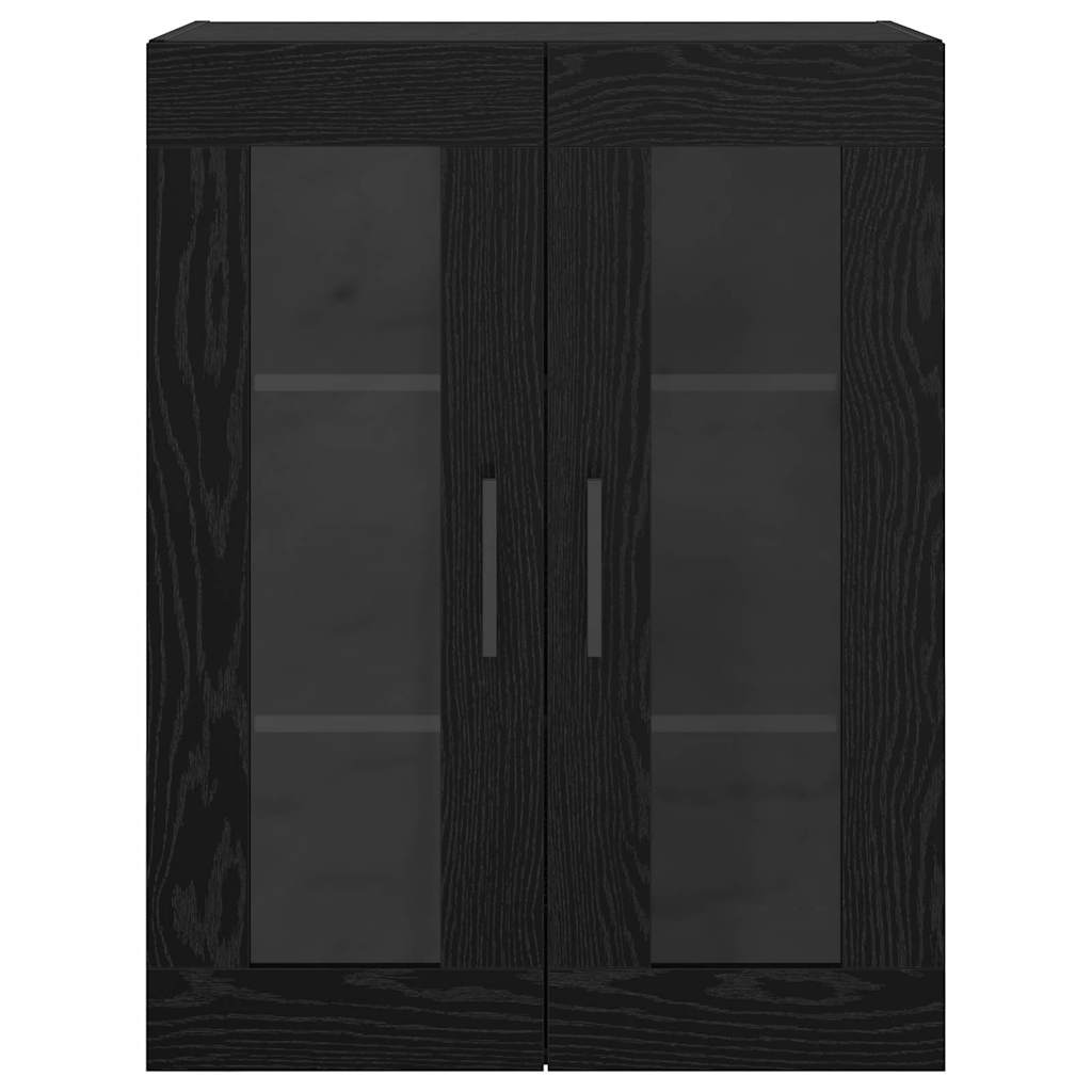 Wandgemonteerde Kasten 2 pcs Zwart eiken 69,5 x 34 x 90 cm is nu te koop bij PeponiXL, paradijselijk wonen!