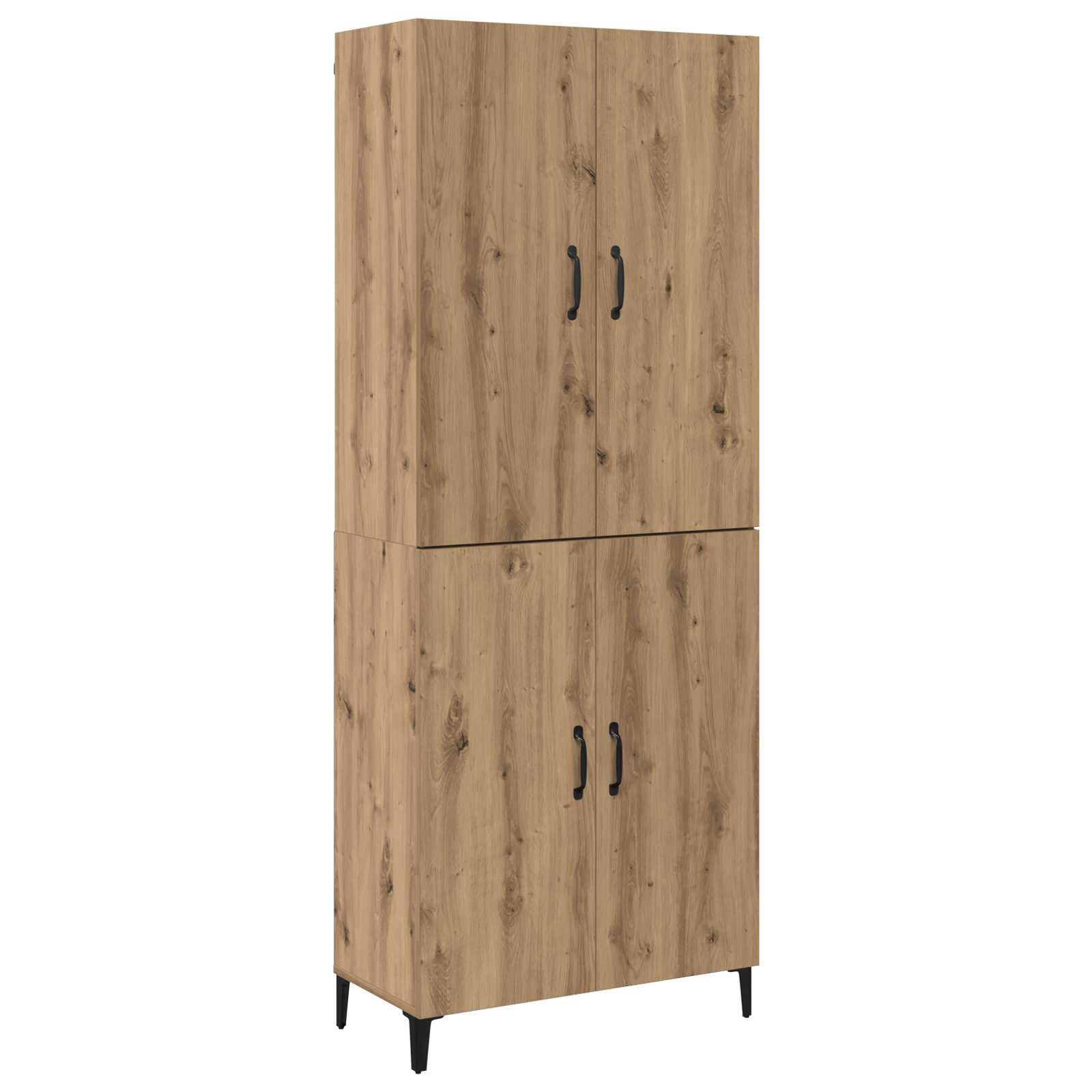 Hoge kast 2 pcs Artisan Eiken 69,5 x 34 x 180 cm Bewerkt hout is nu te koop bij PeponiXL, paradijselijk wonen!