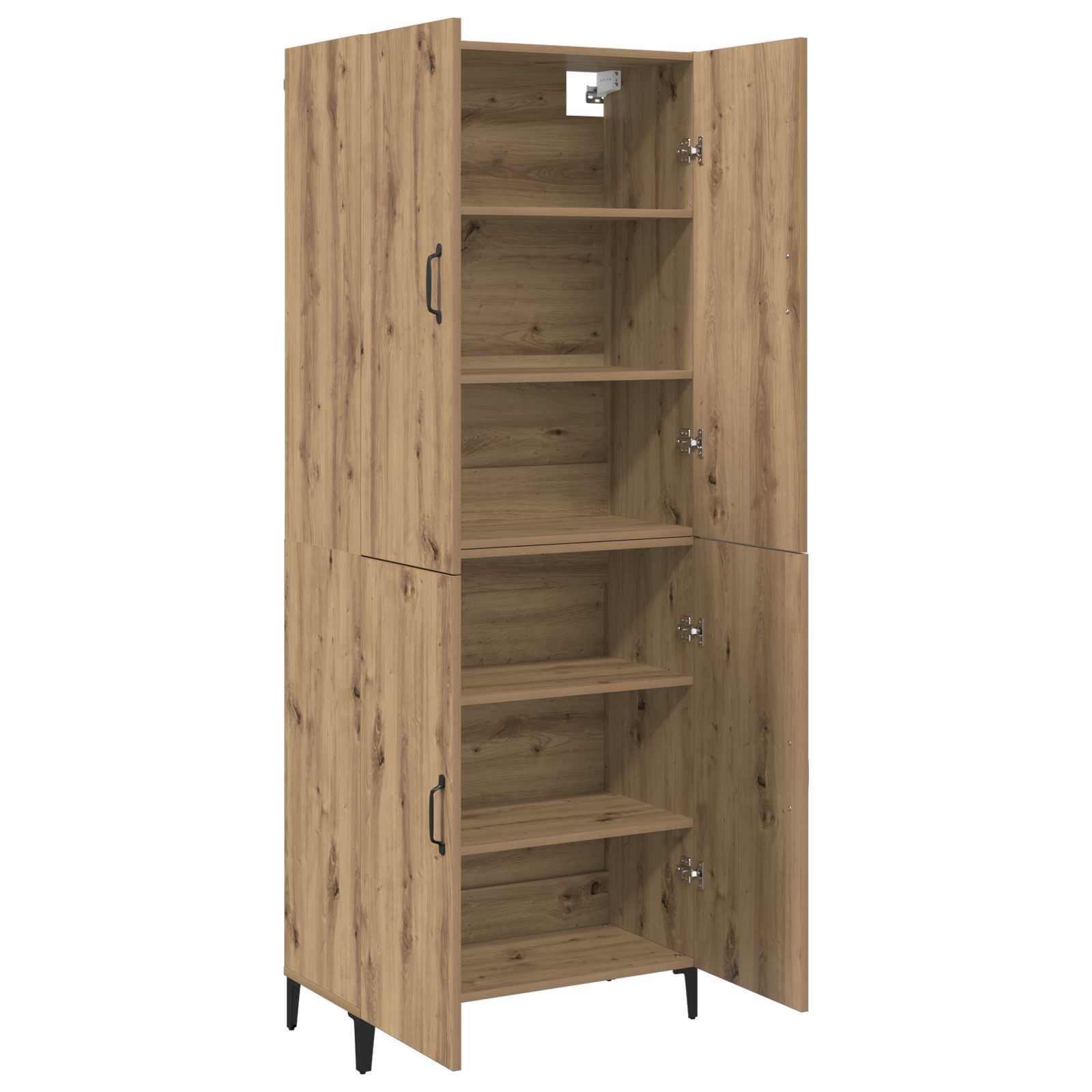 Hoge kast 2 pcs Artisan Eiken 69,5 x 34 x 180 cm Bewerkt hout is nu te koop bij PeponiXL, paradijselijk wonen!