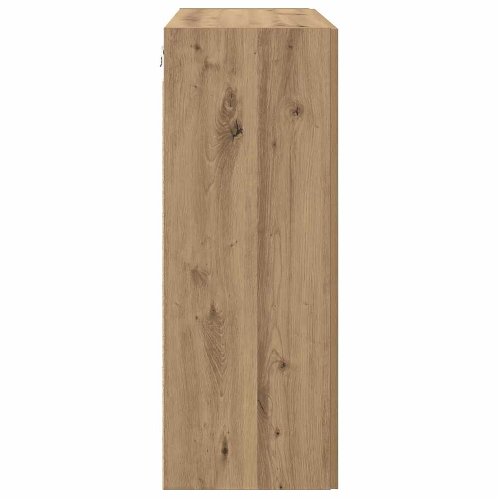 Wandkast 2 pcs Artisan Eiken 69,5 x 34 x 90 cm Bewerkt hout is nu te koop bij PeponiXL, paradijselijk wonen!