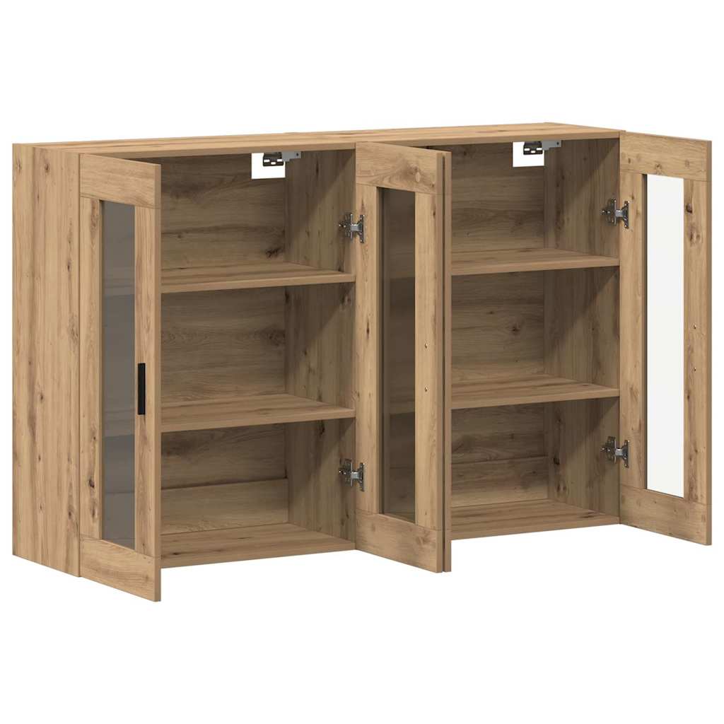 Wandgemonteerde Kasten 2 pcs artisanaal eikenkleurig is nu te koop bij PeponiXL, paradijselijk wonen!