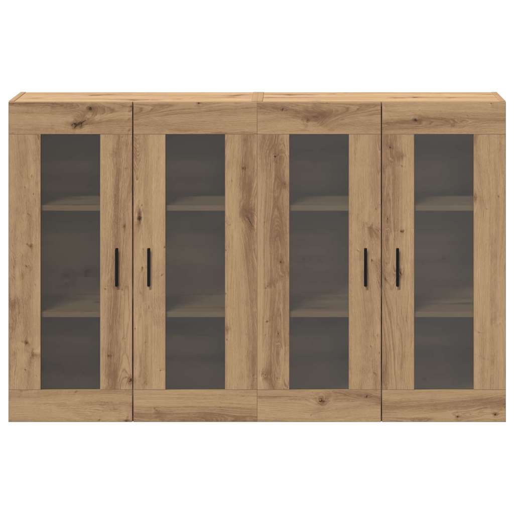 Wandgemonteerde Kasten 2 pcs artisanaal eikenkleurig is nu te koop bij PeponiXL, paradijselijk wonen!