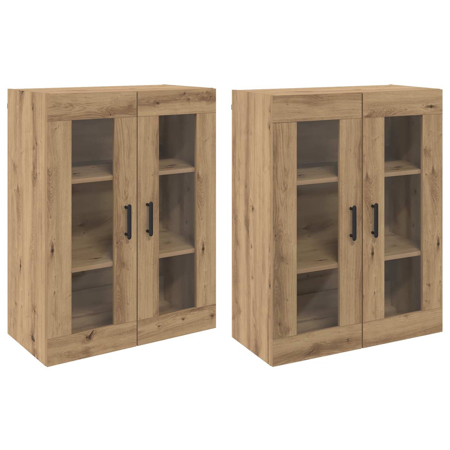 Wandgemonteerde Kasten 2 pcs artisanaal eikenkleurig is nu te koop bij PeponiXL, paradijselijk wonen!
