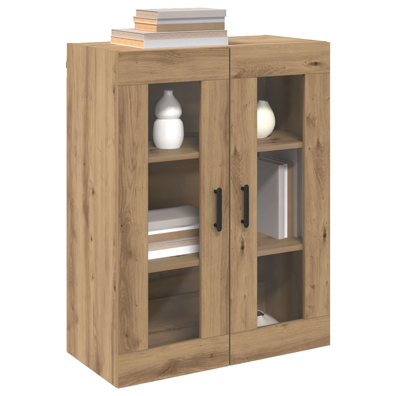 Wandgemonteerde Kasten 2 pcs artisanaal eikenkleurig is nu te koop bij PeponiXL, paradijselijk wonen!