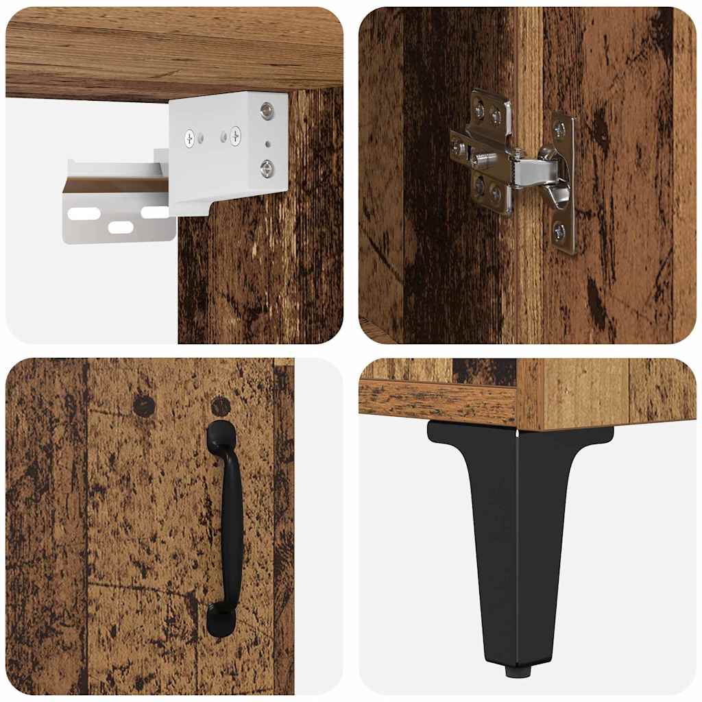 Hoge kast 2 pcs Oud hout Bewerkt hout is nu te koop bij PeponiXL, paradijselijk wonen!