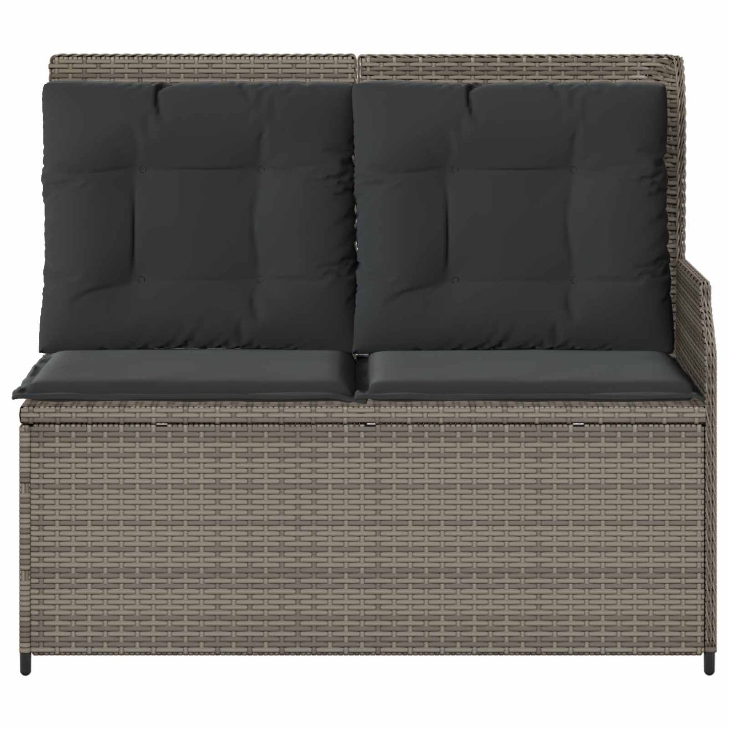 Tuinbank met kussen Grijs poly rattan is nu te koop bij PeponiXL, paradijselijk wonen!