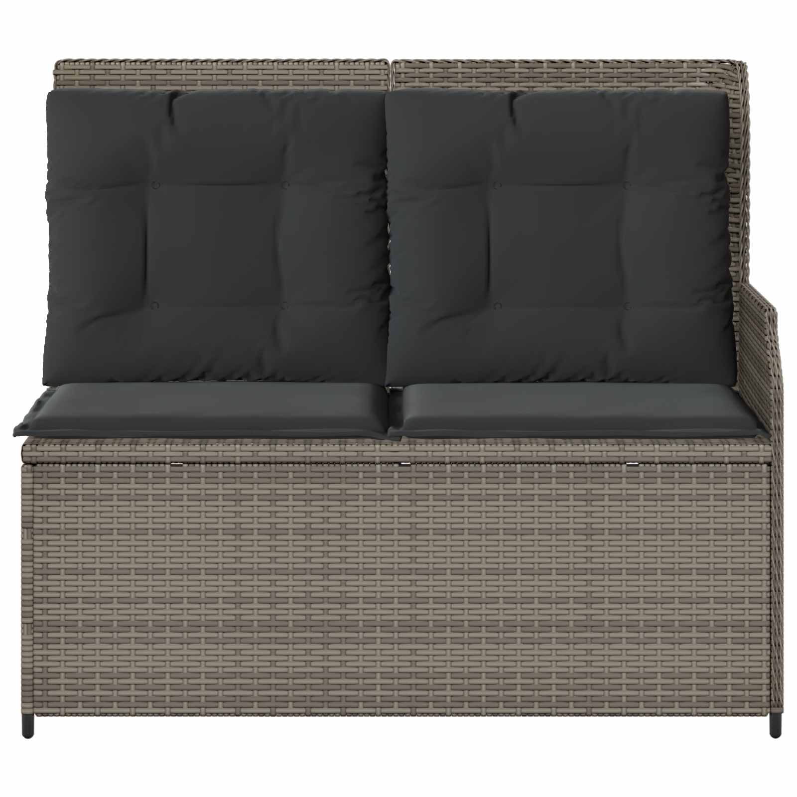Tuinbank met kussen Grijs poly rattan is nu te koop bij PeponiXL, paradijselijk wonen!
