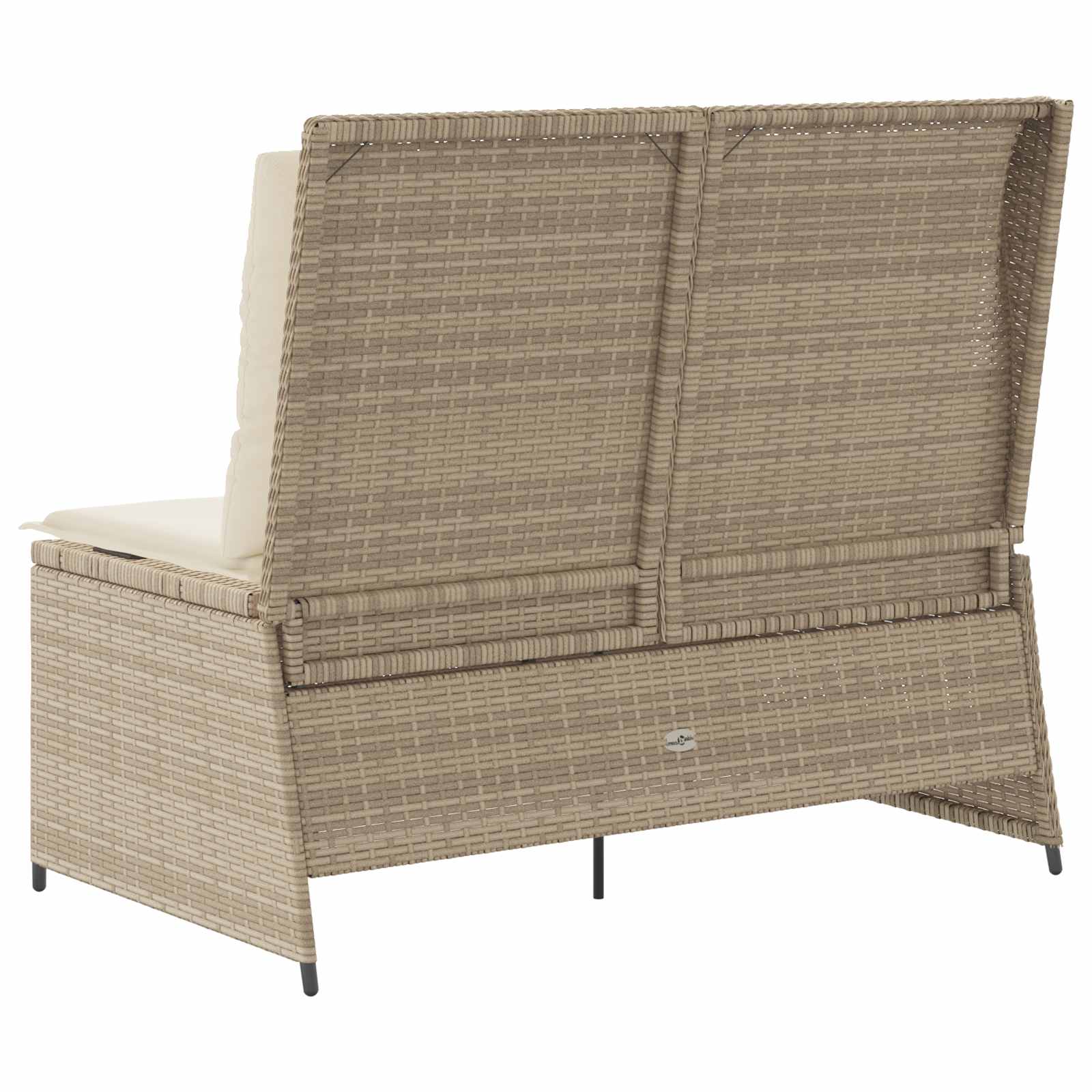Tuinbank Beige poly rattan is nu te koop bij PeponiXL, paradijselijk wonen!