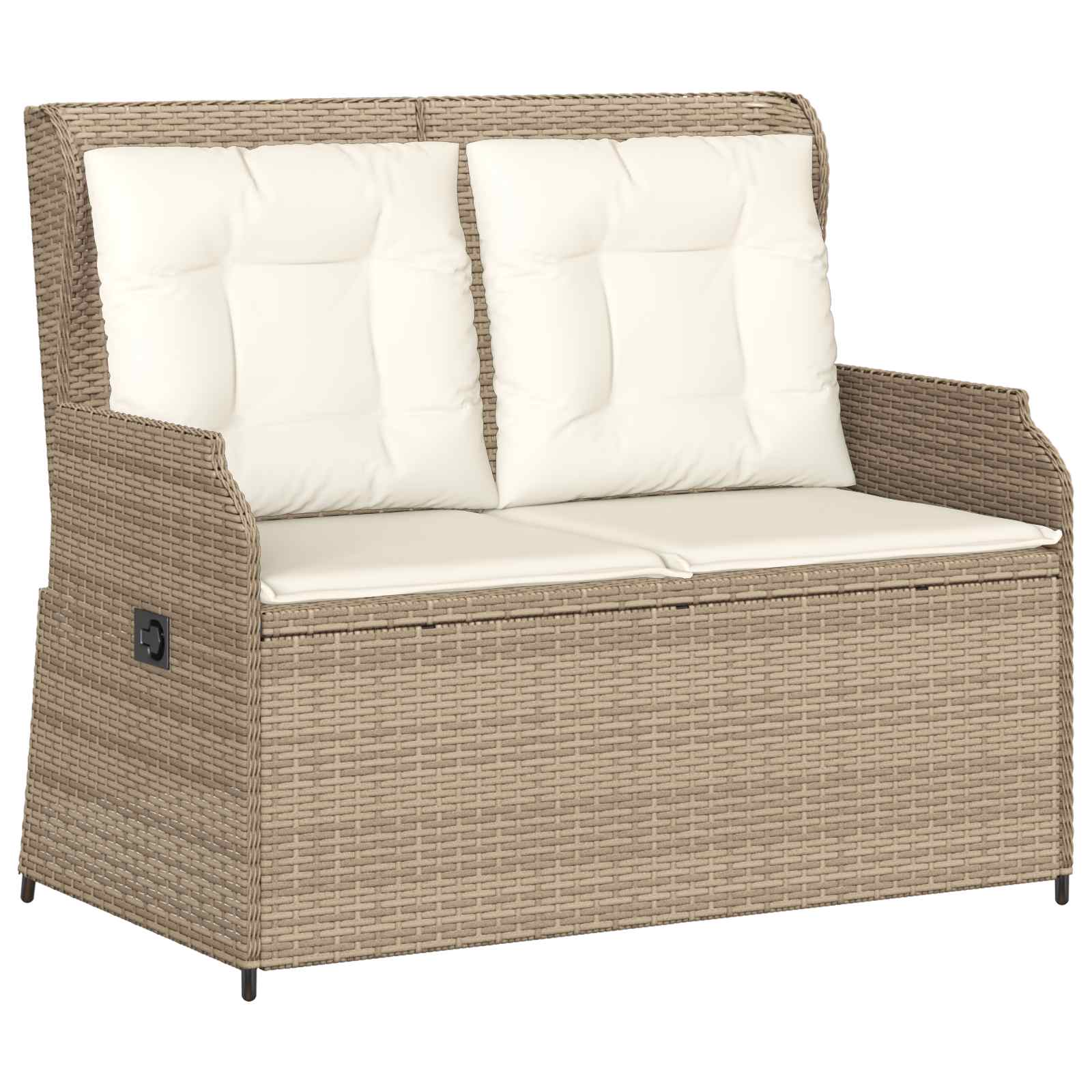 Tuinbank Beige poly rattan is nu te koop bij PeponiXL, paradijselijk wonen!