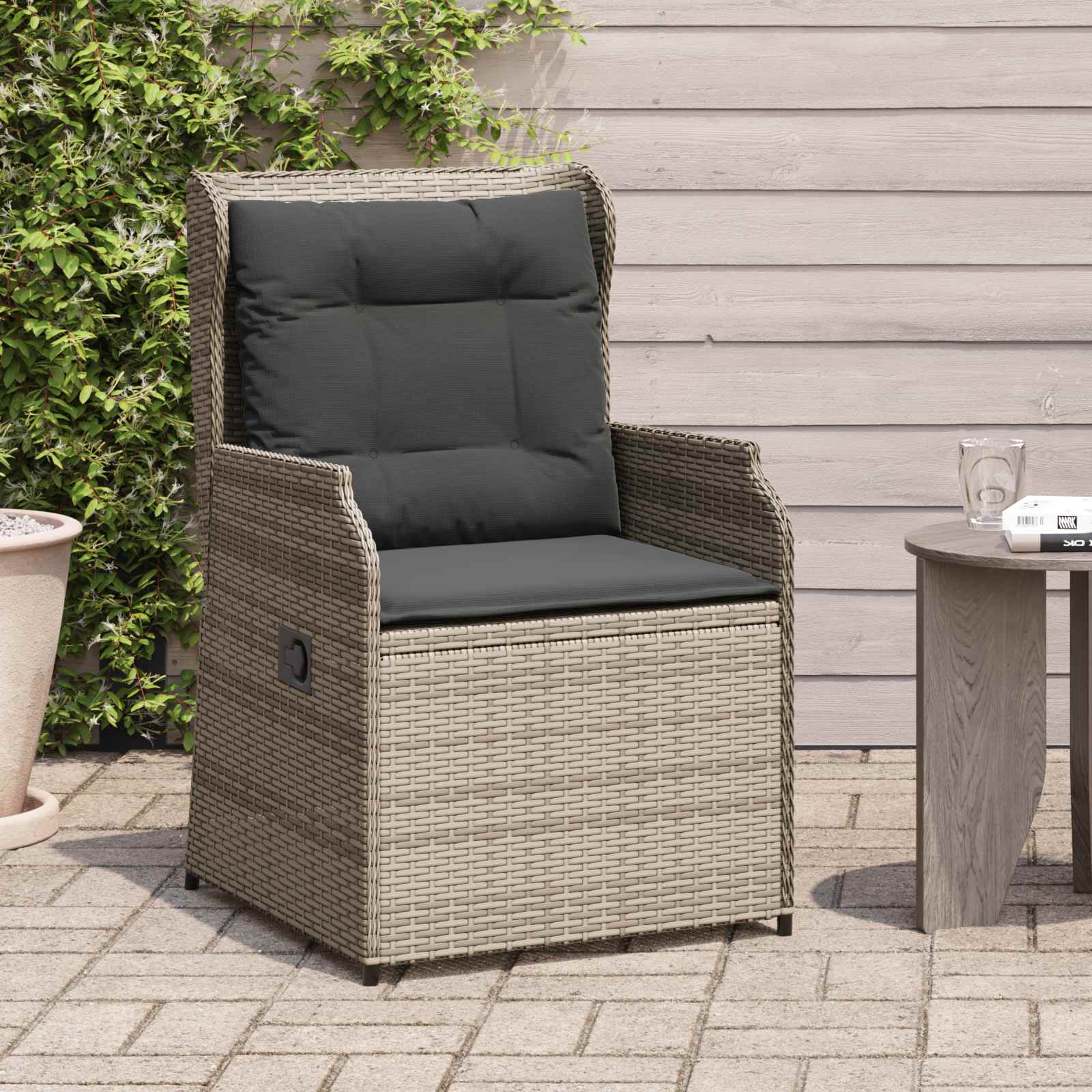 Tuinbank 2 pcs Grijs poly rattan is nu te koop bij PeponiXL, paradijselijk wonen!