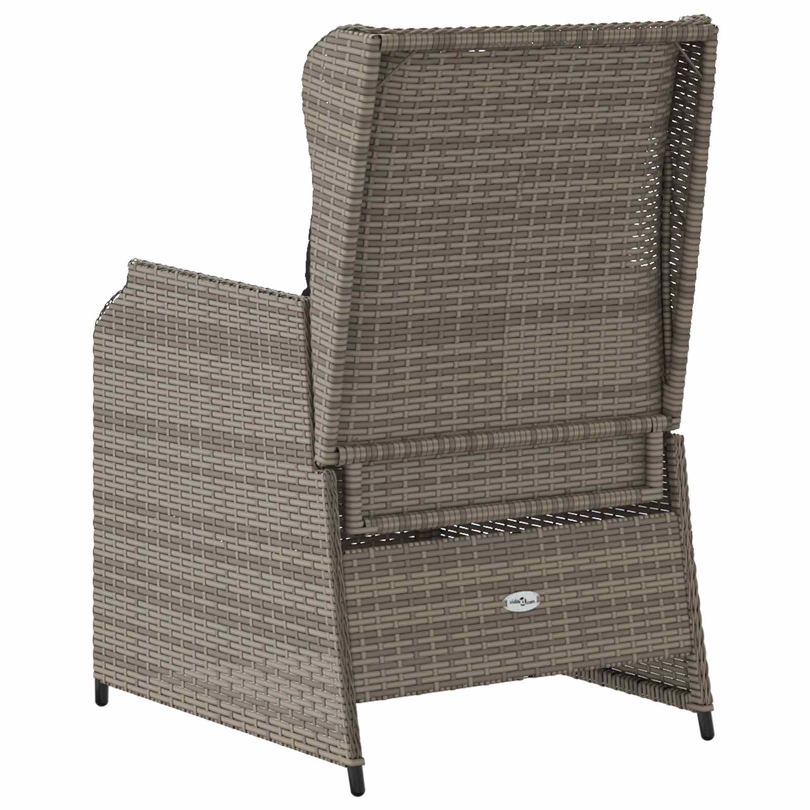Tuinbank 2 pcs Grijs poly rattan is nu te koop bij PeponiXL, paradijselijk wonen!