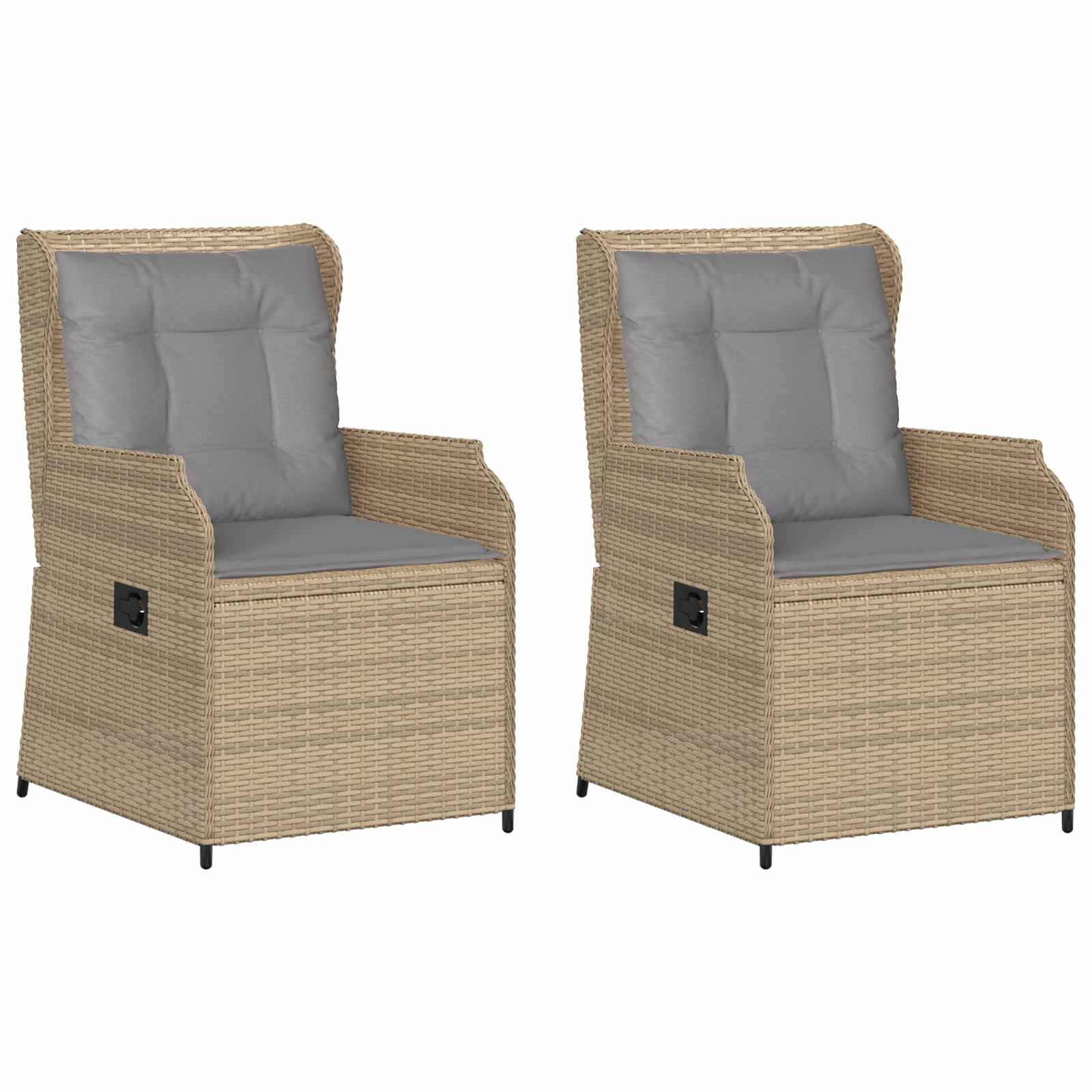 Tuinbank 2 pcs Beige poly rattan is nu te koop bij PeponiXL, paradijselijk wonen!