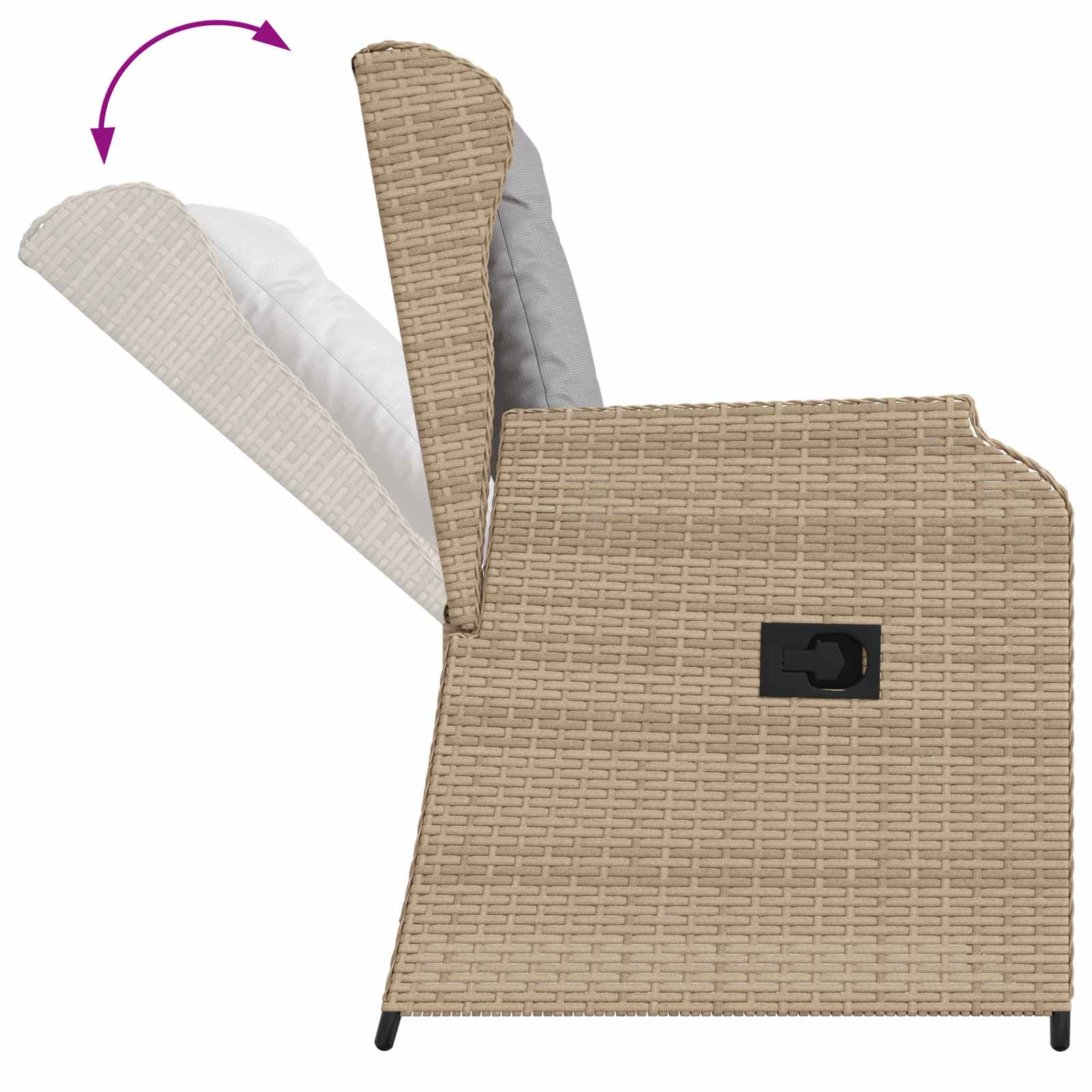 Tuinbank 2 pcs Beige poly rattan is nu te koop bij PeponiXL, paradijselijk wonen!