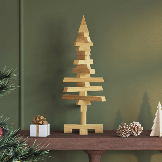 Houten kerstboom met standaard Bruin 60 cm Massief grenenhout is nu te koop bij PeponiXL, paradijselijk wonen!