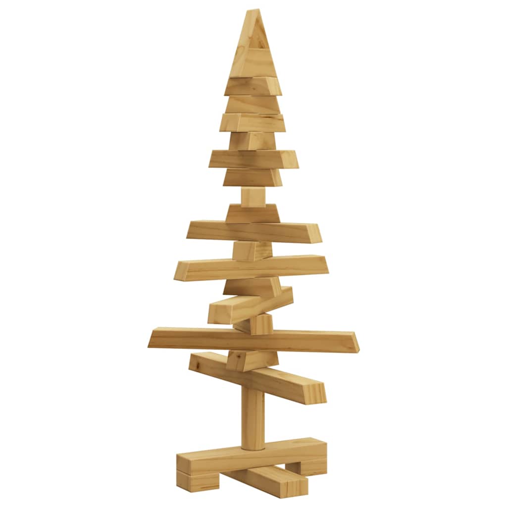 Houten kerstboom met standaard Bruin 60 cm Massief grenenhout is nu te koop bij PeponiXL, paradijselijk wonen!