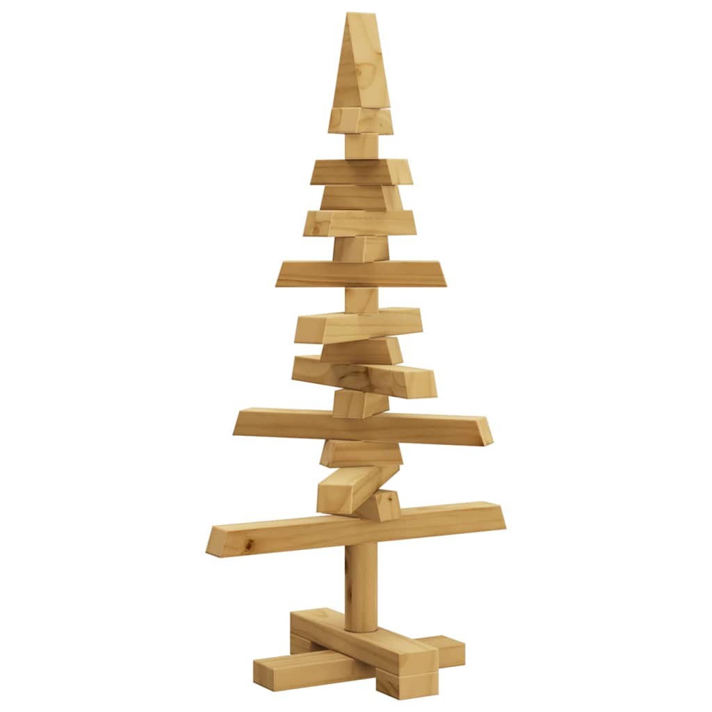 Houten kerstboom met standaard Bruin 60 cm Massief grenenhout is nu te koop bij PeponiXL, paradijselijk wonen!
