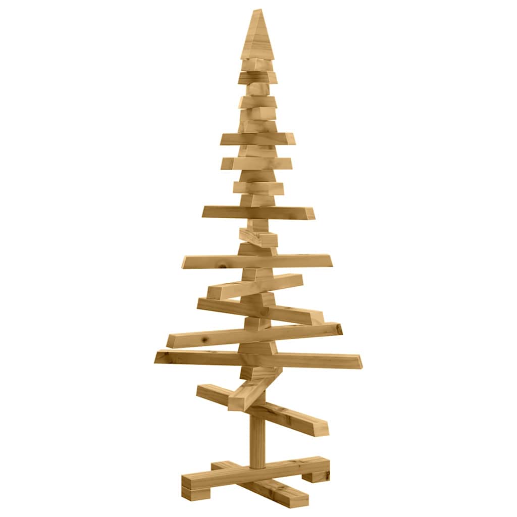 Houten kerstboom met standaard Bruin 90 cm Massief grenenhout is nu te koop bij PeponiXL, paradijselijk wonen!