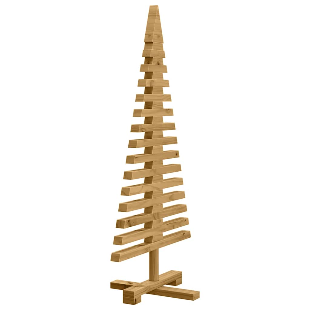 Houten kerstboom met standaard Bruin 90 cm Massief grenenhout is nu te koop bij PeponiXL, paradijselijk wonen!