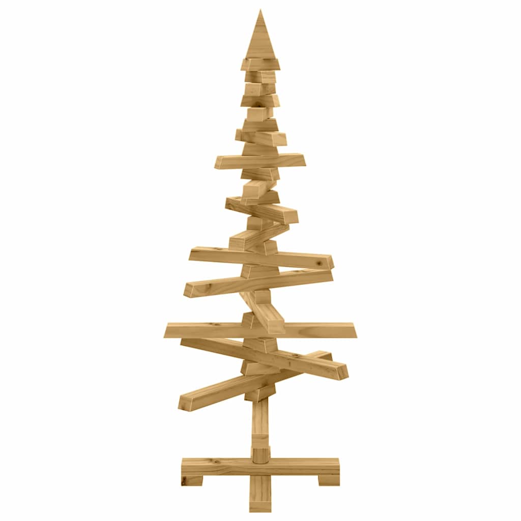 Houten kerstboom met standaard Bruin 90 cm Massief grenenhout is nu te koop bij PeponiXL, paradijselijk wonen!