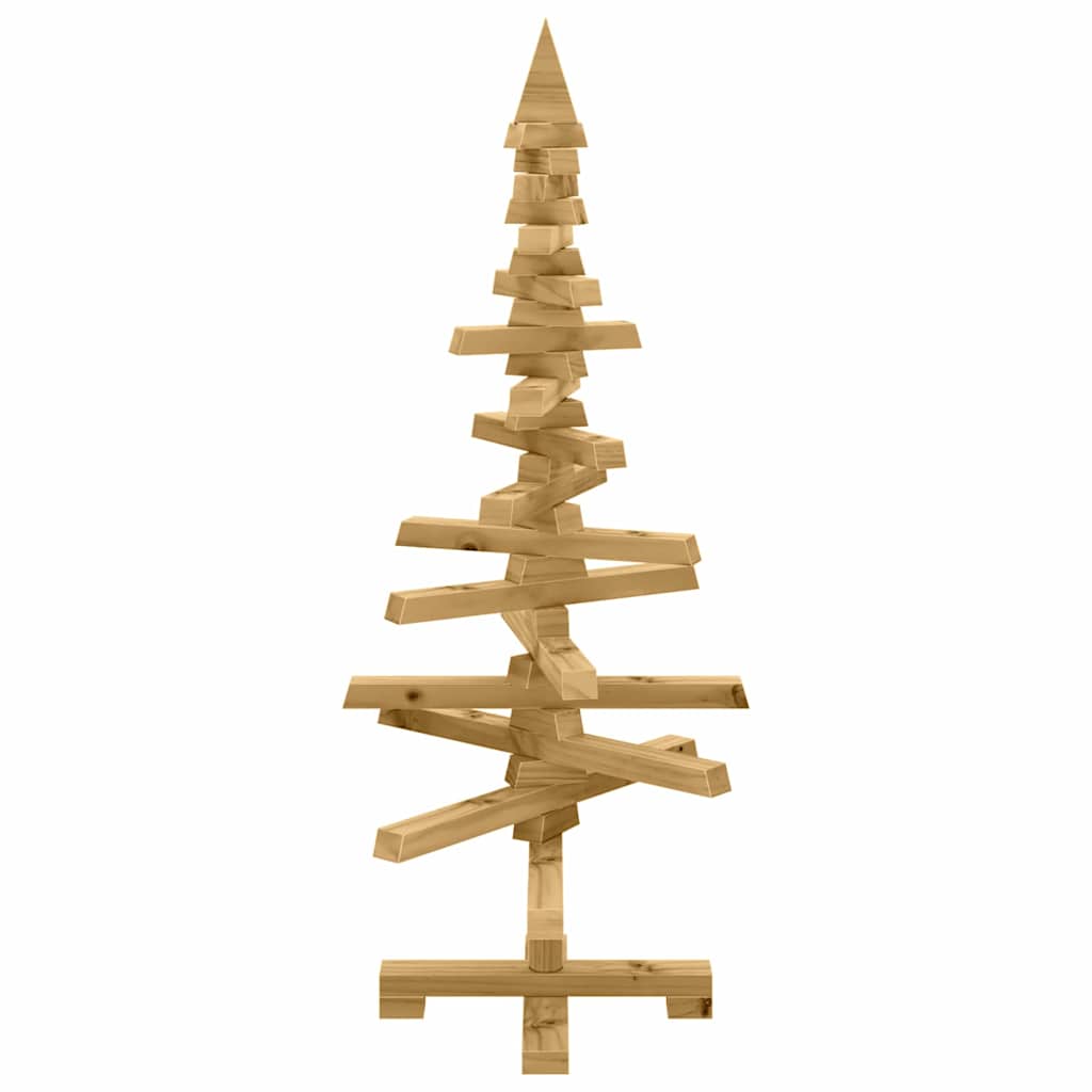 Houten kerstboom met standaard Bruin 90 cm Massief grenenhout is nu te koop bij PeponiXL, paradijselijk wonen!