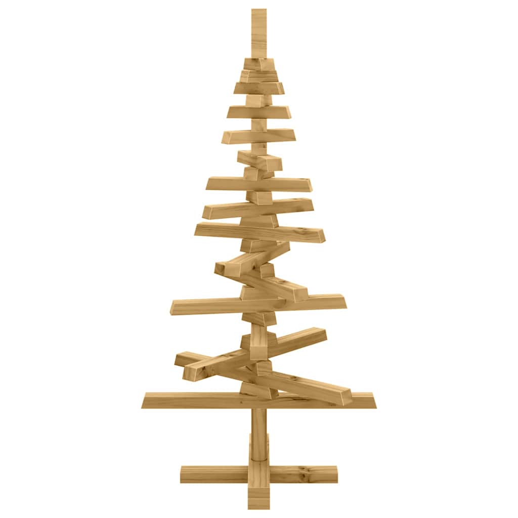 Houten kerstboom met standaard Bruin 90 cm Massief grenenhout is nu te koop bij PeponiXL, paradijselijk wonen!