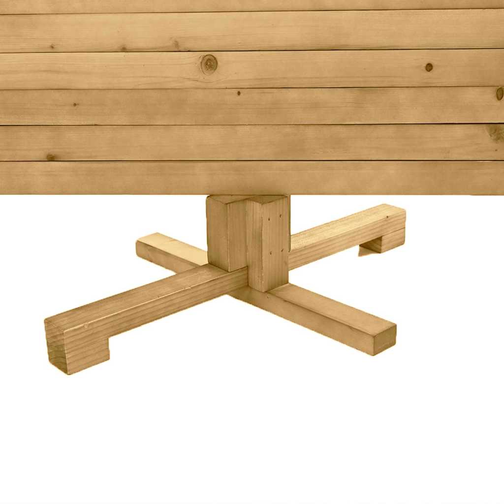 Houten kerstboom met standaard Bruin 120 cm Massief grenenhout is nu te koop bij PeponiXL, paradijselijk wonen!