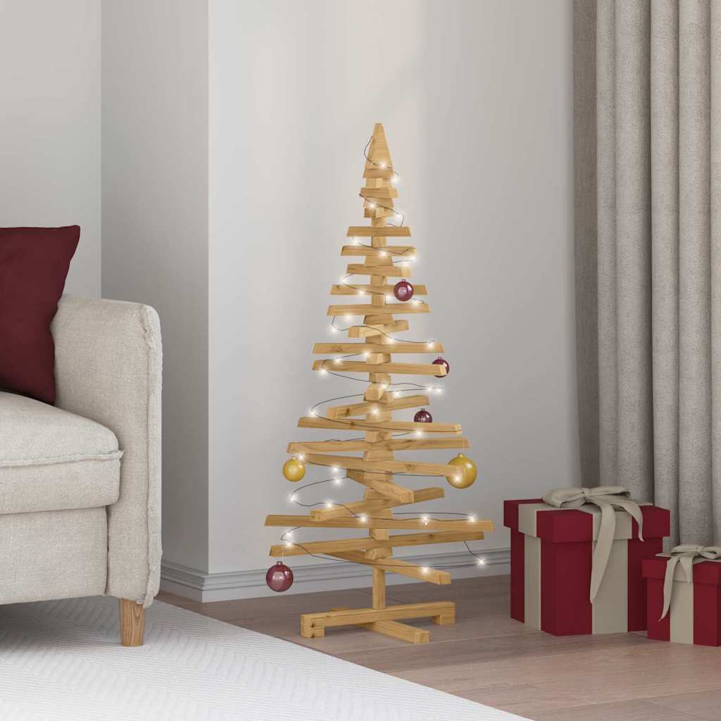 Houten kerstboom met standaard Bruin 120 cm Massief grenenhout is nu te koop bij PeponiXL, paradijselijk wonen!