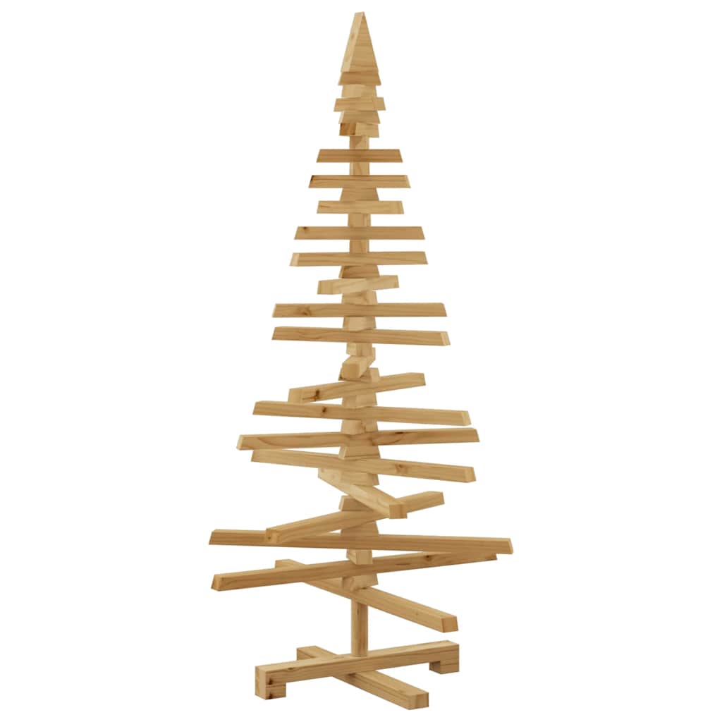 Houten kerstboom met standaard Bruin 120 cm Massief grenenhout is nu te koop bij PeponiXL, paradijselijk wonen!