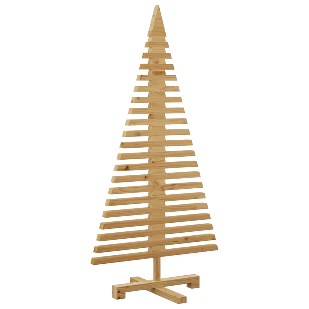 Houten kerstboom met standaard Bruin 120 cm Massief grenenhout is nu te koop bij PeponiXL, paradijselijk wonen!