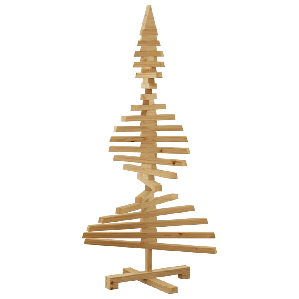 Houten kerstboom met standaard Bruin 120 cm Massief grenenhout is nu te koop bij PeponiXL, paradijselijk wonen!