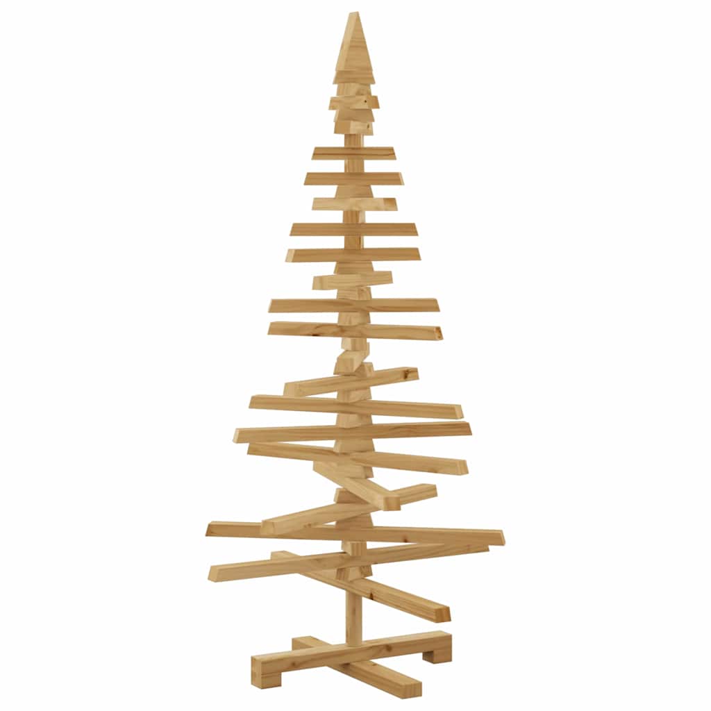 Houten kerstboom met standaard Bruin 120 cm Massief grenenhout is nu te koop bij PeponiXL, paradijselijk wonen!