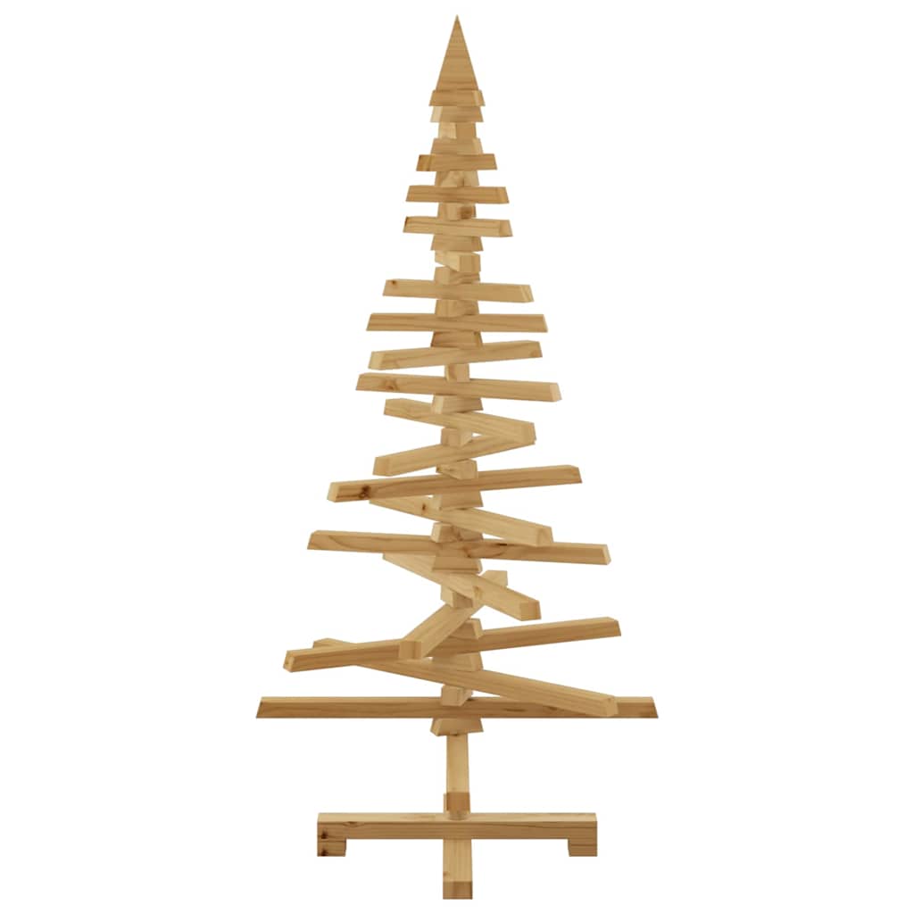 Houten kerstboom met standaard Bruin 120 cm Massief grenenhout is nu te koop bij PeponiXL, paradijselijk wonen!