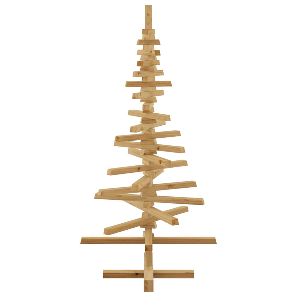 Houten kerstboom met standaard Bruin 120 cm Massief grenenhout is nu te koop bij PeponiXL, paradijselijk wonen!