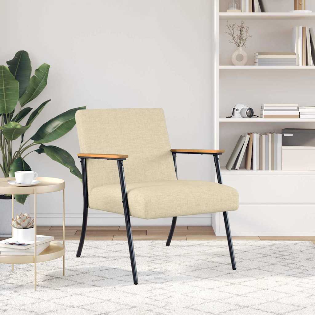 Fauteuil Crème Stof is nu te koop bij PeponiXL, paradijselijk wonen!