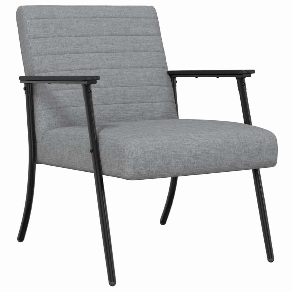 Fauteuil Lichtgrijs 59 x 75 x 78 cm Stof is nu te koop bij PeponiXL, paradijselijk wonen!