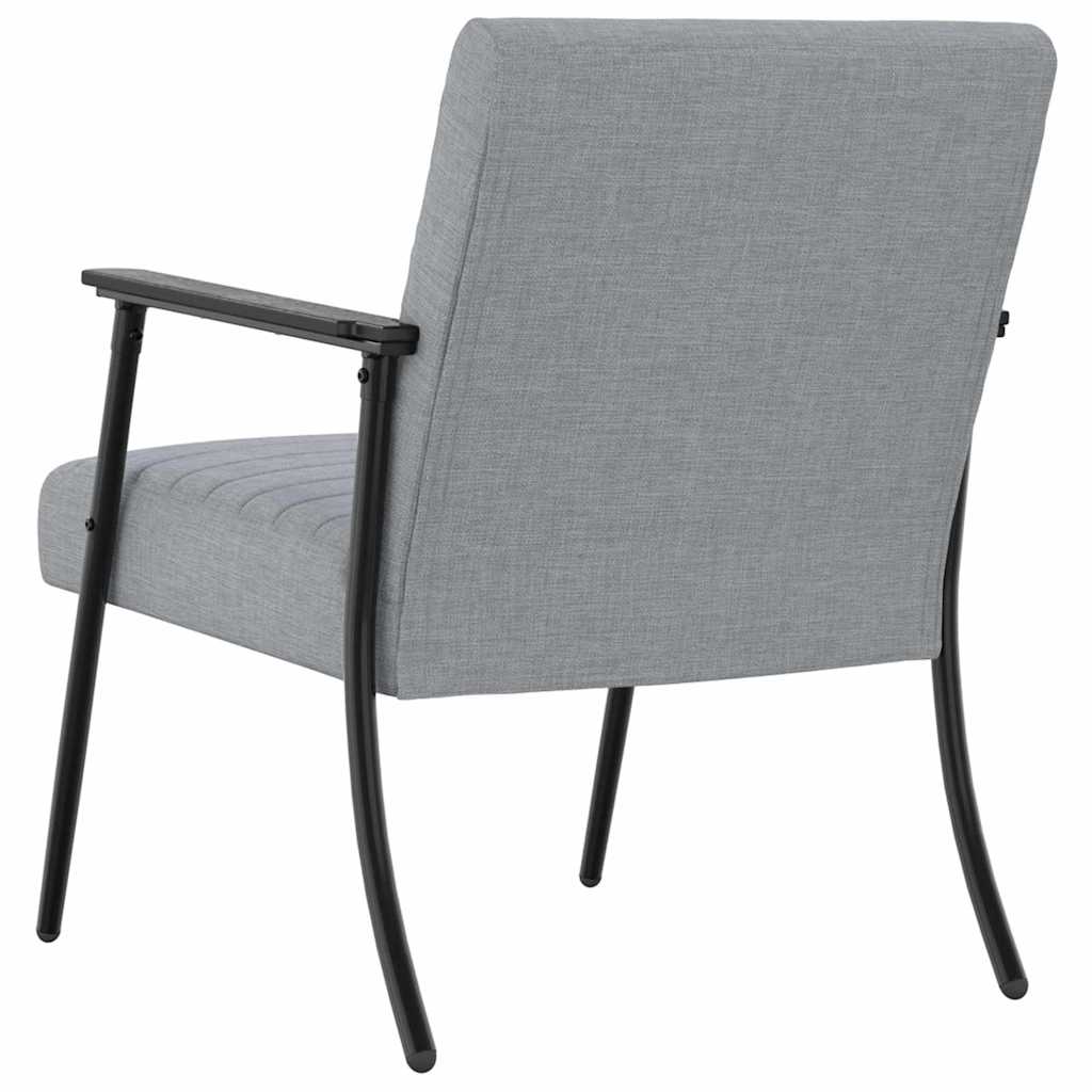 Fauteuil Lichtgrijs 59 x 75 x 78 cm Stof is nu te koop bij PeponiXL, paradijselijk wonen!