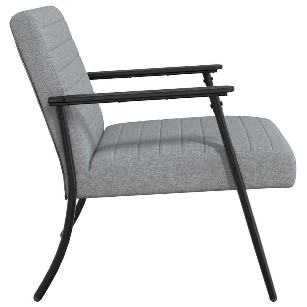 Fauteuil Lichtgrijs 59 x 75 x 78 cm Stof is nu te koop bij PeponiXL, paradijselijk wonen!