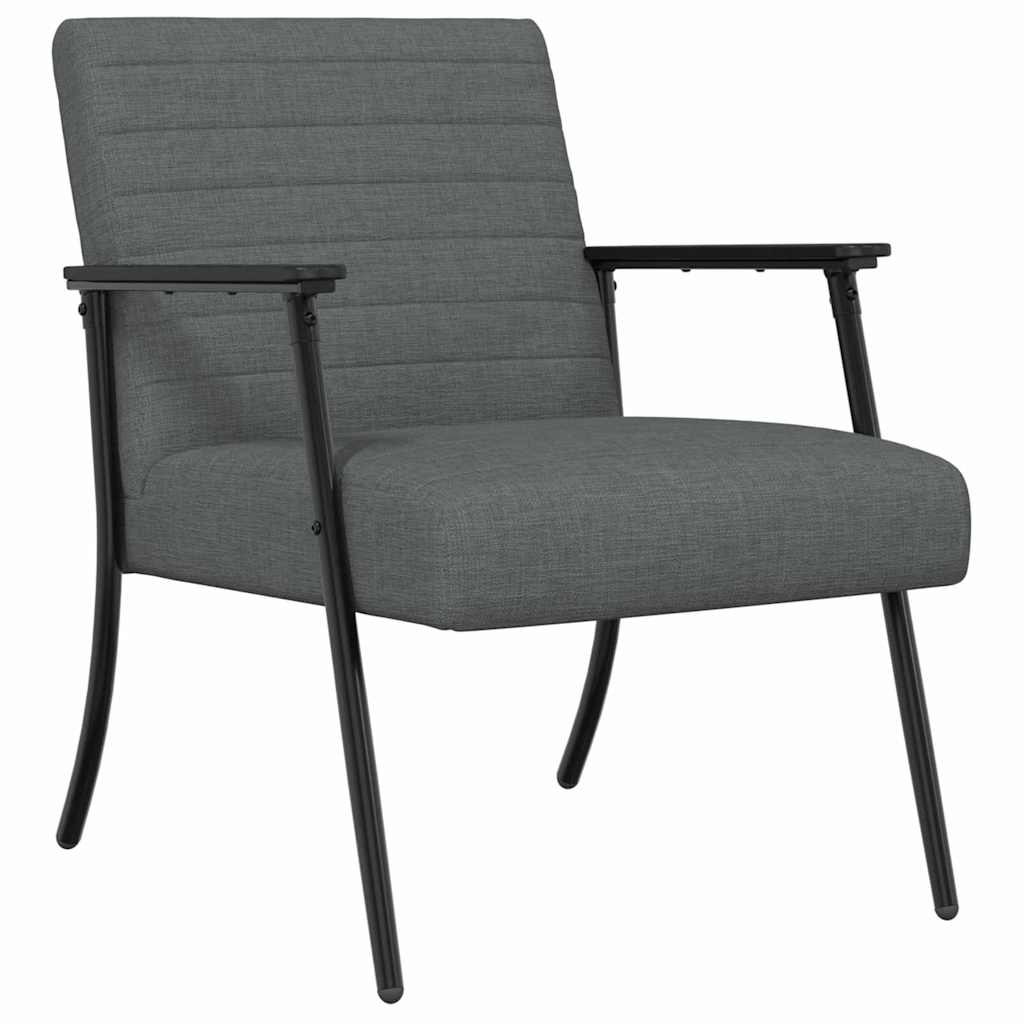 Fauteuil Donkergrijs 59 x 75 x 78 cm Stof is nu te koop bij PeponiXL, paradijselijk wonen!