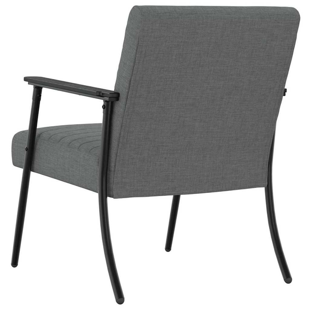 Fauteuil Donkergrijs 59 x 75 x 78 cm Stof is nu te koop bij PeponiXL, paradijselijk wonen!