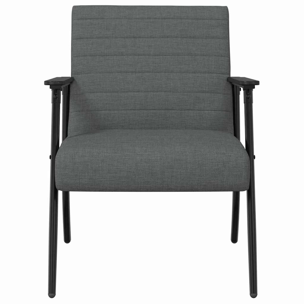 Fauteuil Donkergrijs 59 x 75 x 78 cm Stof is nu te koop bij PeponiXL, paradijselijk wonen!