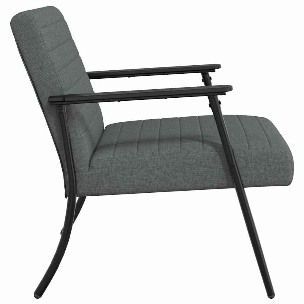 Fauteuil Donkergrijs 59 x 75 x 78 cm Stof is nu te koop bij PeponiXL, paradijselijk wonen!