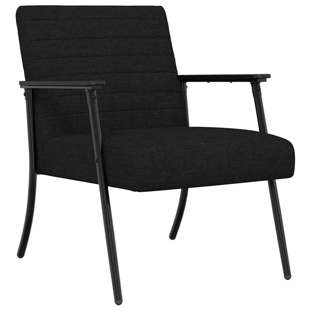 Fauteuil Zwart 59 x 75 x 78 cm Stof is nu te koop bij PeponiXL, paradijselijk wonen!