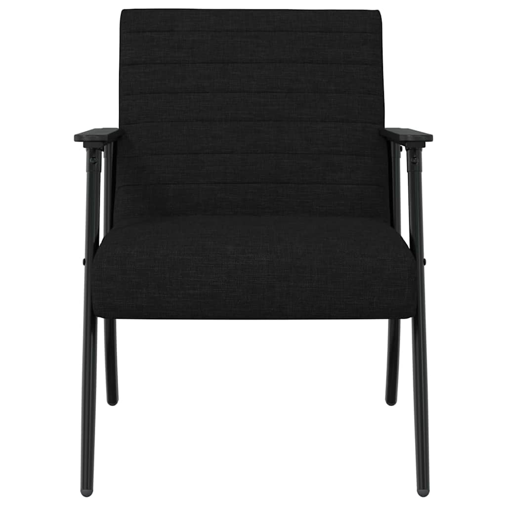 Fauteuil Zwart 59 x 75 x 78 cm Stof is nu te koop bij PeponiXL, paradijselijk wonen!