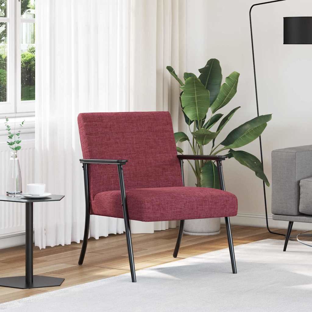 Fauteuil Wijnrood 59 x 75 x 78 cm Stof is nu te koop bij PeponiXL, paradijselijk wonen!