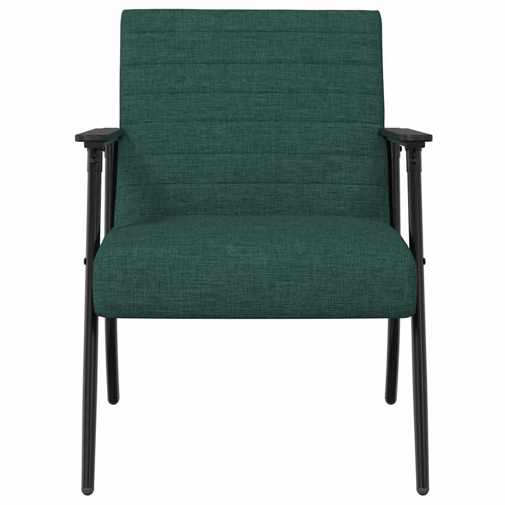 Fauteuil Donkergroen 59 x 75 x 78 cm Stof is nu te koop bij PeponiXL, paradijselijk wonen!
