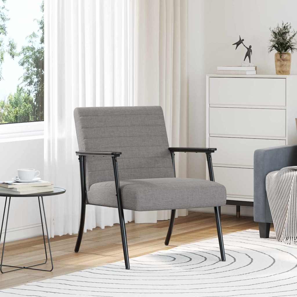 Fauteuil Taupe 59 x 75 x 78 cm Stof is nu te koop bij PeponiXL, paradijselijk wonen!