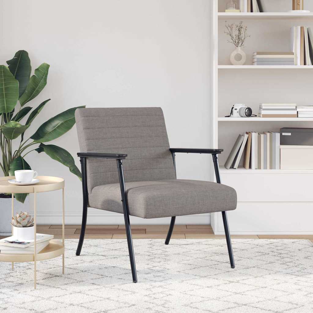 Fauteuil Taupe 59 x 75 x 78 cm Stof is nu te koop bij PeponiXL, paradijselijk wonen!