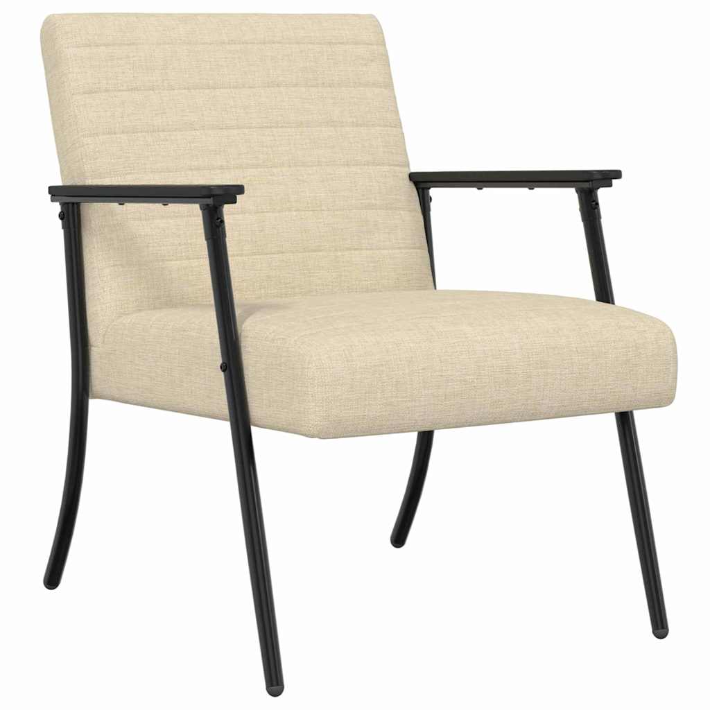 Fauteuil Crème 59 x 75 x 78 cm Stof is nu te koop bij PeponiXL, paradijselijk wonen!