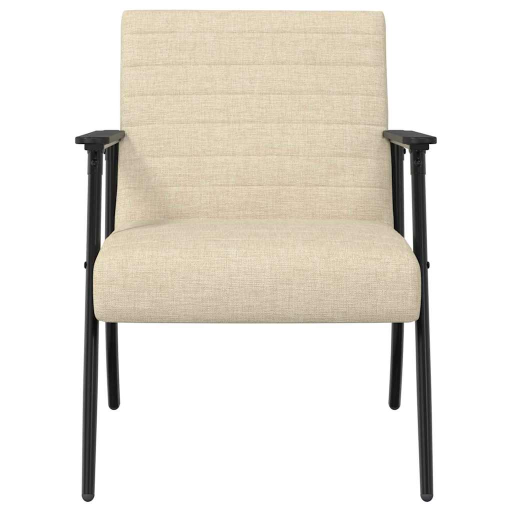 Fauteuil Crème 59 x 75 x 78 cm Stof is nu te koop bij PeponiXL, paradijselijk wonen!