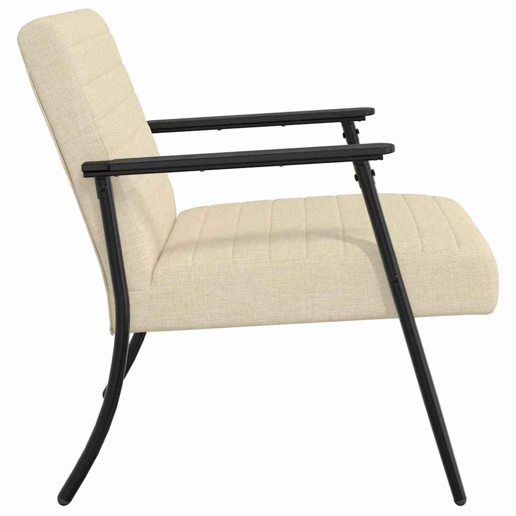 Fauteuil Crème 59 x 75 x 78 cm Stof is nu te koop bij PeponiXL, paradijselijk wonen!